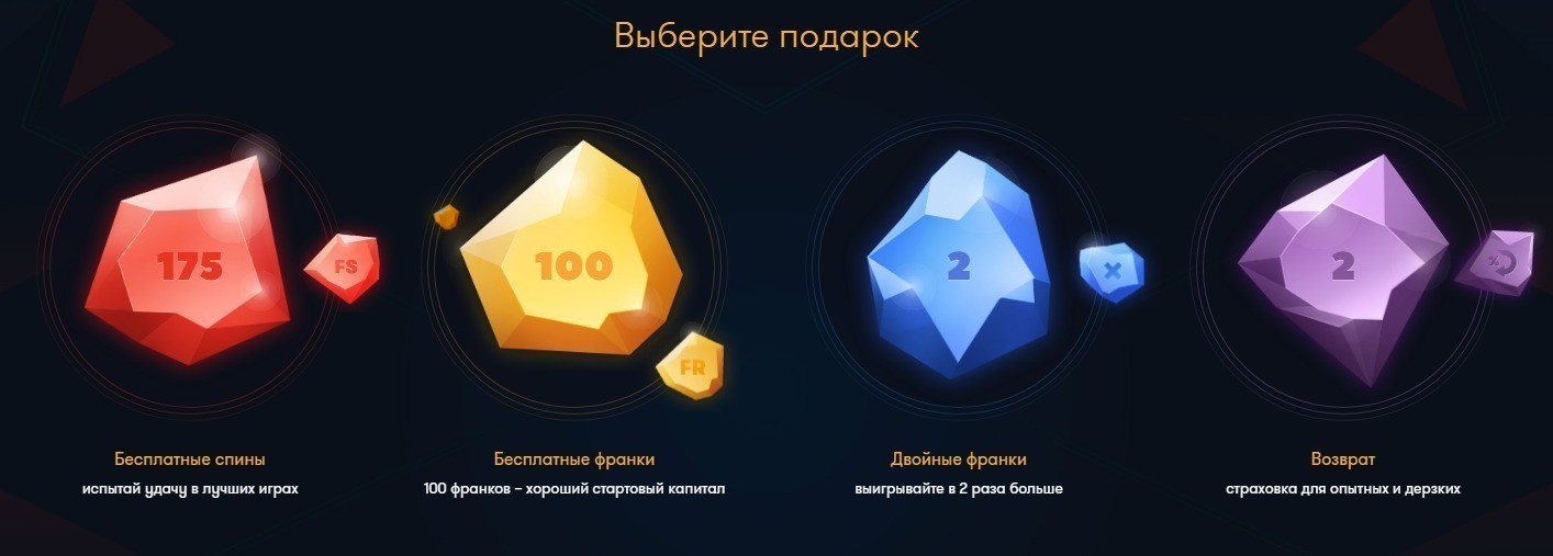 Бесплатные франки - бонус от казино Франк